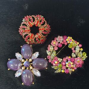 Set of 3 Brooches